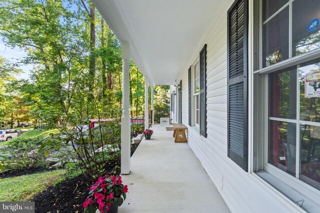 view of patio with a porch