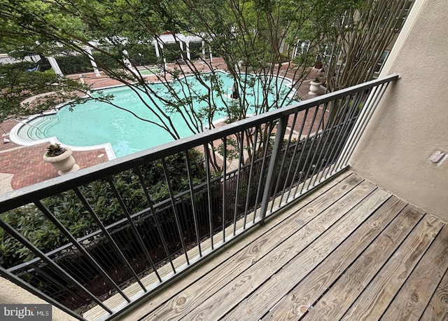 balcony with stairs