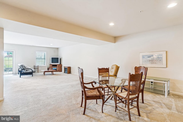 10809 Glowing Hearth Way, Monrovia, MD 21770 - dining room featuring carpet, recessed lighting, and baseboards
