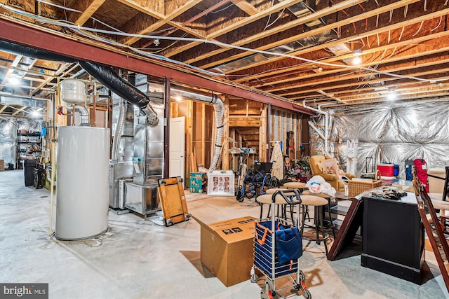 10809 Glowing Hearth Way, Monrovia, MD 21770 - unfinished basement featuring water heater