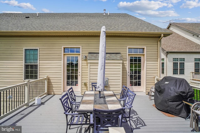 10809 Glowing Hearth Way, Monrovia, MD 21770 - wooden terrace featuring area for grilling and outdoor dining area