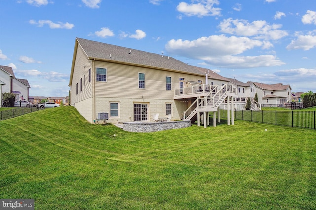 10809 Glowing Hearth Way, Monrovia, MD 21770 - back of property with stairway and a wooden deck