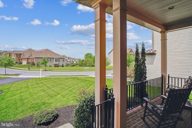 10809 Glowing Hearth Way, Monrovia, MD 21770 - view of patio featuring a porch and a residential view