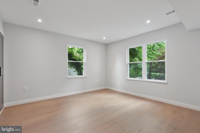 160 Union Ave, Bala Cynwyd, PA 19004 - spare room featuring baseboards, light wood-style floors, and recessed lighting