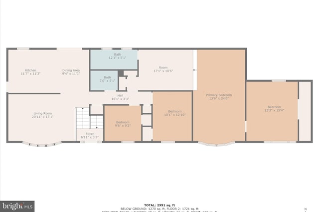 7606 Millrace Rd, Capitol Heights, MD 20743 - floor plan / room layout