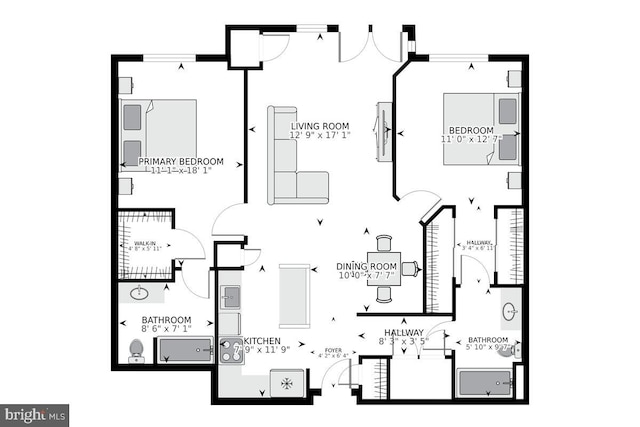 1201 E E W Hwy Unit 208, Silver Spring, MD 20910 - floor plan / room layout