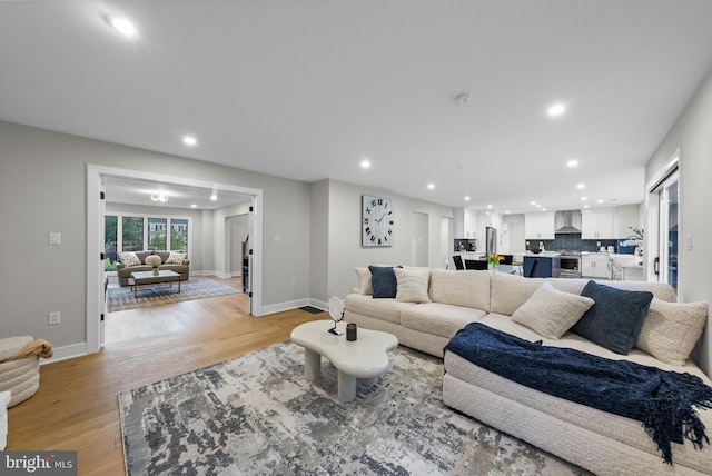 18 Haskel Dr, West Windsor, NJ 08550 - living area with recessed lighting and light wood-style flooring