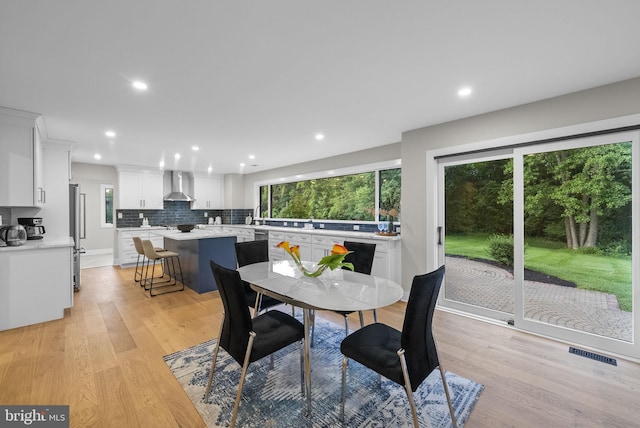 18 Haskel Dr, West Windsor, NJ 08550 - dining area featuring healthy amount of natural light, light wood finished floors, and recessed lighting