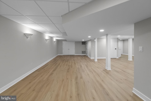 18 Haskel Dr, West Windsor, NJ 08550 - finished below grade area featuring light wood-style floors and recessed lighting