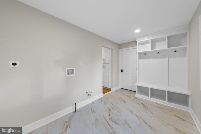 18 Haskel Dr, West Windsor, NJ 08550 - mudroom with recessed lighting and light marble finish floors