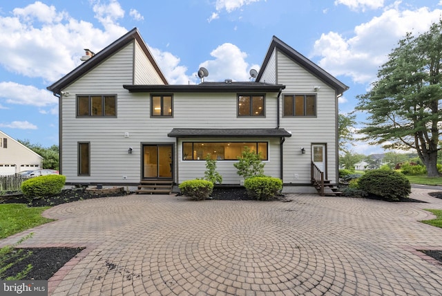 18 Haskel Dr, West Windsor, NJ 08550 - view of front of property with entry steps and a chimney