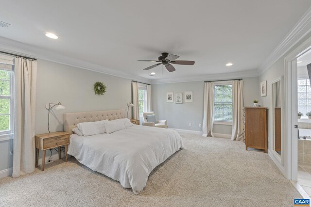 125 Highland Cir, Zion Crossroads, VA 22942 - bedroom with recessed lighting, multiple windows, baseboards, and crown molding