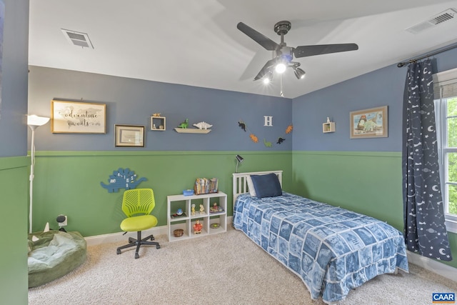 125 Highland Cir, Zion Crossroads, VA 22942 - bedroom featuring a ceiling fan, visible vents, and carpet