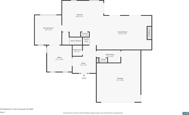 125 Highland Cir, Zion Crossroads, VA 22942 - plan
