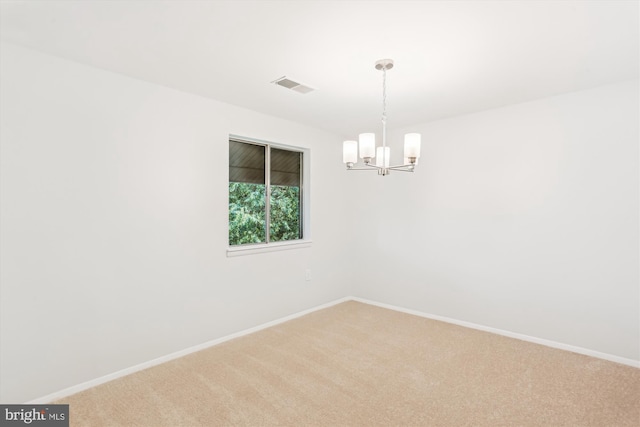 18707 Walkers Choice Rd Unit 6, Gaithersburg, MD 20886 - carpeted spare room featuring a chandelier and baseboards