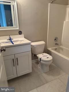 108 Irwin Ct, Hedgesville, WV 25427 - full bath with tile patterned flooring, toilet, shower / bathtub combination, and vanity