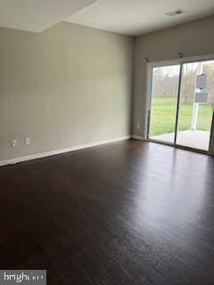 108 Irwin Ct, Hedgesville, WV 25427 - empty room featuring baseboards and dark wood-style flooring