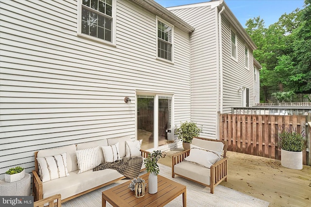 6436 Rockledge Ct, Elkridge, MD 21075 - wooden terrace with outdoor lounge area