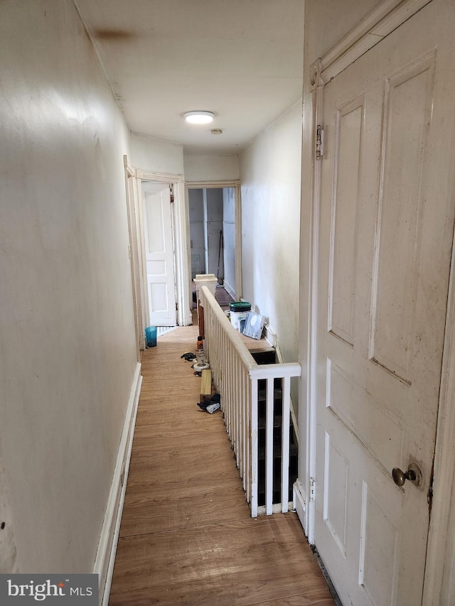 117 S Harrison St, Wilmington, DE 19805 - corridor featuring wood finished floors and baseboards