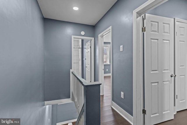 5149 N Fairhill St, Philadelphia, PA 19120 - hallway with baseboards and dark wood-style floors
