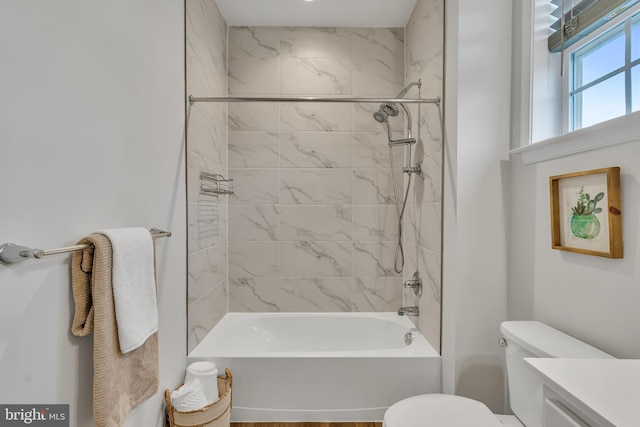 5992 Passend Dr, Frederick, MD 21703 - bathroom with toilet, vanity, and shower / bath combination