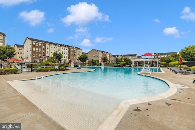 5992 Passend Dr, Frederick, MD 21703 - community pool with fence and a patio area