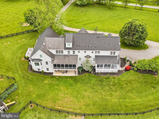 view from above of property