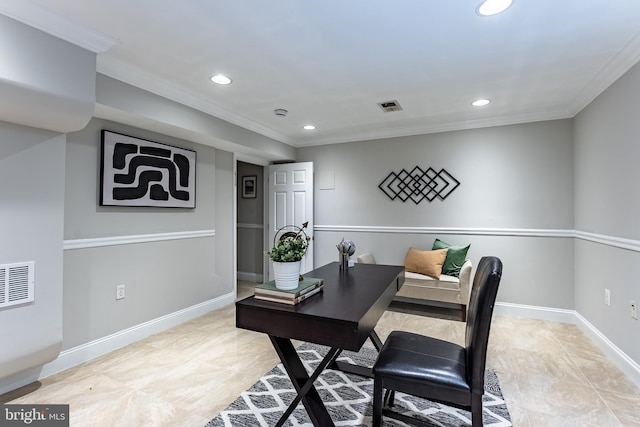 1840 D St NE Unit 1, Washington, DC 20002 - office space with recessed lighting, baseboards, and crown molding