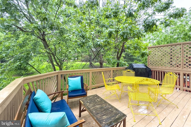 46919 Trumpet Cir, Sterling, VA 20164 - deck featuring area for grilling and outdoor dining space