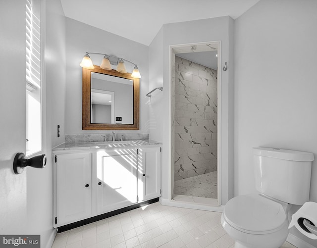 4 Ingham Way, New Hope, PA 18938 - bathroom with a shower stall, toilet, vanity, and tile patterned flooring