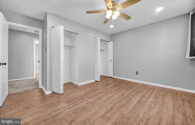4 Ingham Way, New Hope, PA 18938 - unfurnished bedroom featuring light wood-style floors, baseboards, and recessed lighting