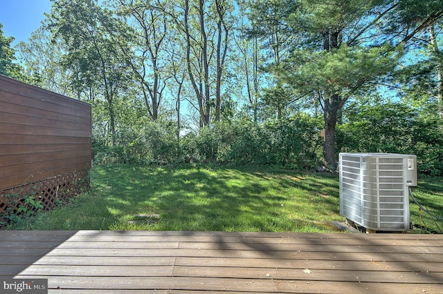 4 Ingham Way, New Hope, PA 18938 - deck featuring central AC unit and a yard