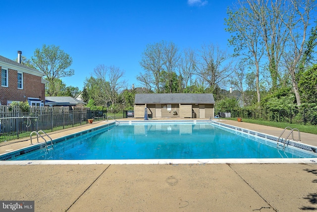 4 Ingham Way, New Hope, PA 18938 - community pool featuring fence, a patio area, and an outbuilding