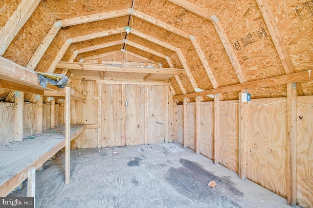 view of storage area