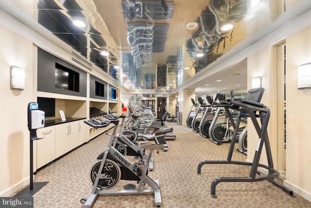 11710 Old Georgetown Rd Unit 1504, North Bethesda, MD 20852 - workout area with carpet