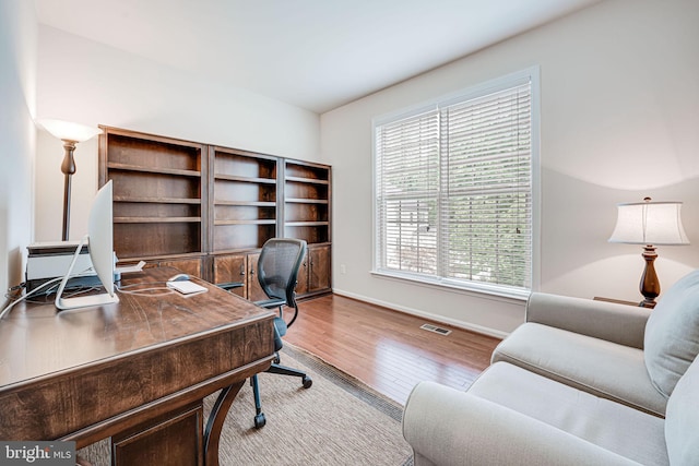 14762 Bell Tower Rd, Woodbridge, VA 22193 - office area featuring wood finished floors and baseboards