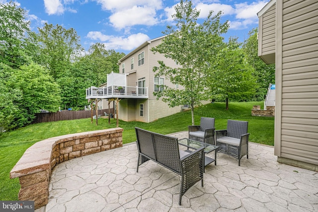 14762 Bell Tower Rd, Woodbridge, VA 22193 - view of patio / terrace with a deck