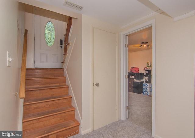 5941 Plumwood Ln, Woodbridge, VA 22193 - stairs featuring carpet