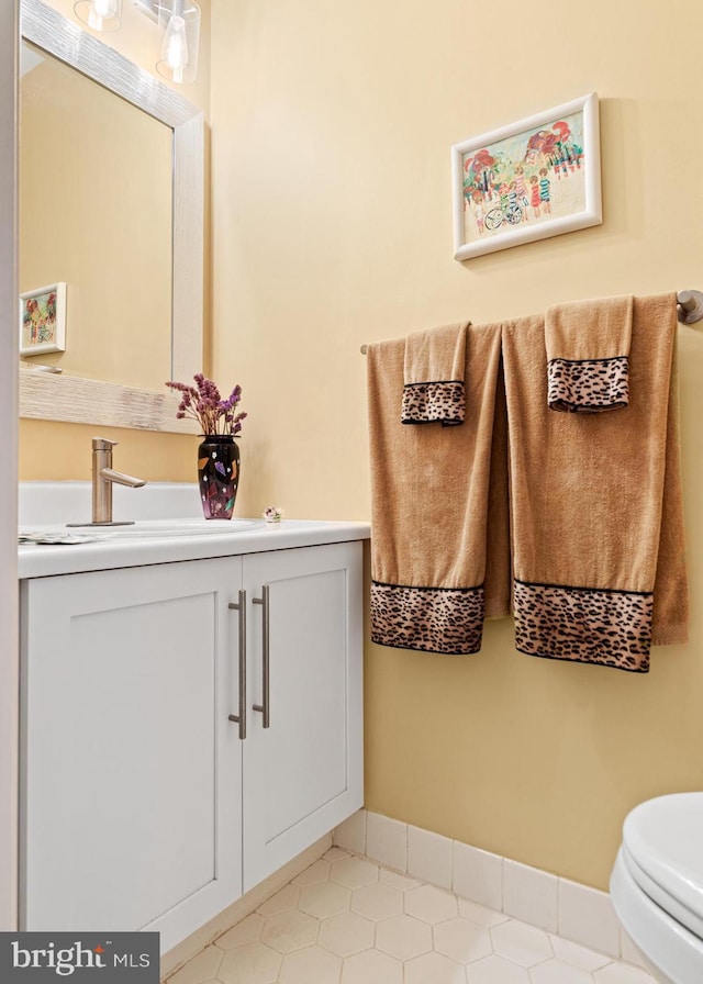 171 Timothy Cir, Wayne, PA 19087 - bathroom with toilet, vanity, and tile patterned floors