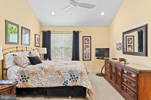 171 Timothy Cir, Wayne, PA 19087 - bedroom with carpet floors, baseboards, lofted ceiling, and recessed lighting