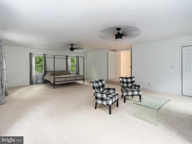 1004 England Dr, Stafford, VA 22554 - living room with a ceiling fan, carpet flooring, and baseboards