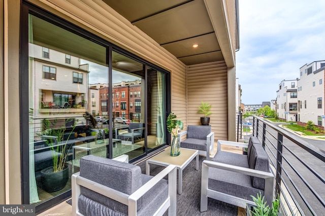 balcony with outdoor lounge area
