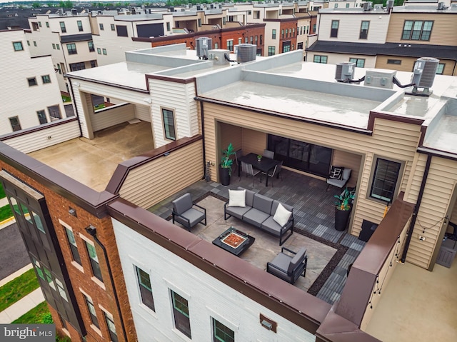 view of patio / terrace with central AC
