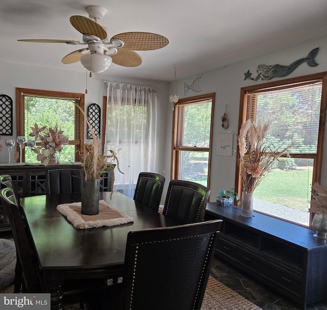 105 Woodview Dr, Harrington, DE 19952 - dining room featuring ceiling fan