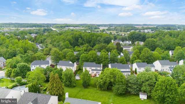 aerial view of residential area