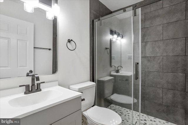 12 Montague Cir, Winchester, VA 22601 - full bathroom featuring toilet, vanity, and a shower stall