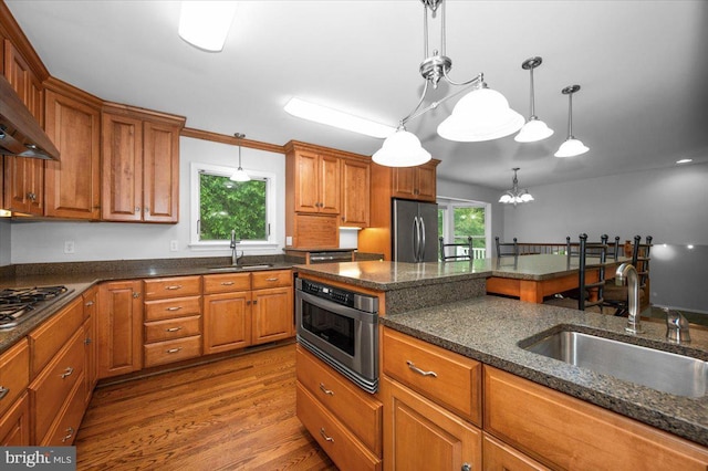 4211 Springview, Jefferson, MD 21755 - kitchen with stainless steel appliances, a sink, and brown cabinetry