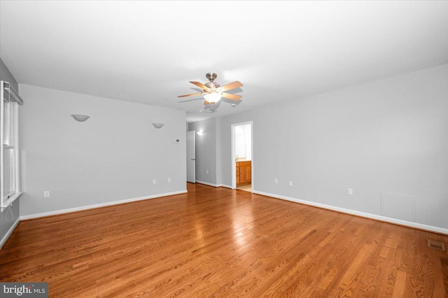 4211 Springview, Jefferson, MD 21755 - spare room with light wood-type flooring, ceiling fan, and baseboards