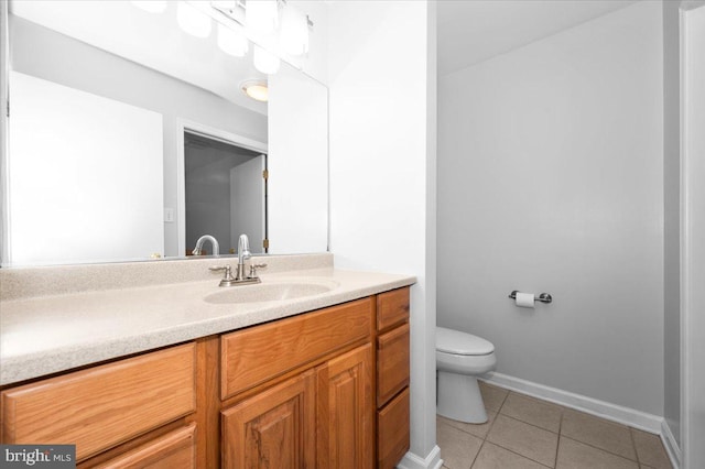 4211 Springview, Jefferson, MD 21755 - bathroom with toilet, vanity, tile patterned flooring, and baseboards
