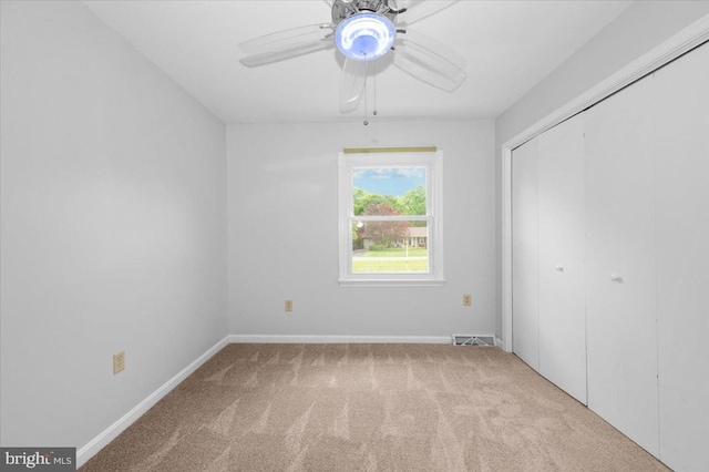 4211 Springview, Jefferson, MD 21755 - unfurnished bedroom featuring carpet flooring, baseboards, a closet, and ceiling fan